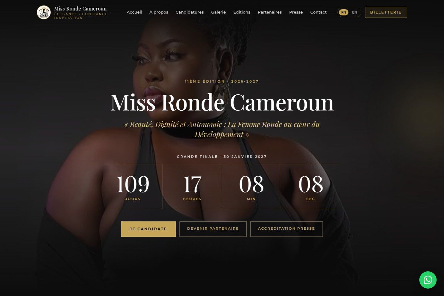 Vista del projecte Miss Ronde Cameroun